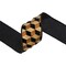 LaRibbons 4" - 2 1/2" Wired Velvet Ribbon | 3D Block Foil Print on Black | 5 Yard Roll